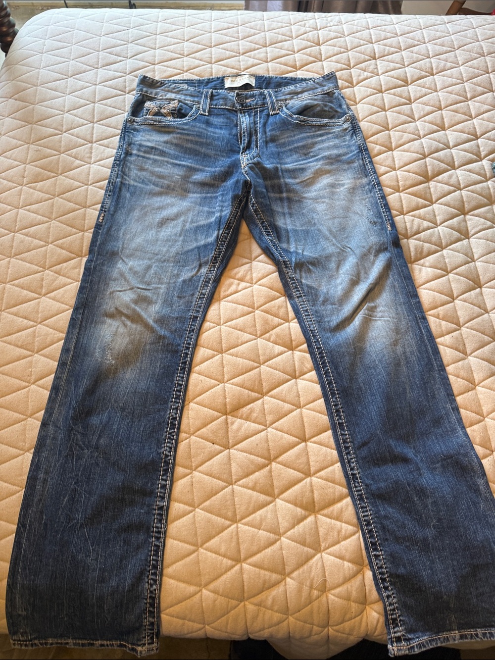 Buckle Men's Blue Bootcut Jeans